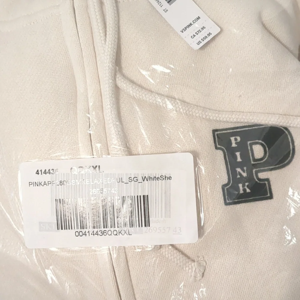 New Victoria secretCotton Fleece Full-Zip Hoodie XL - Picture 5 of 6